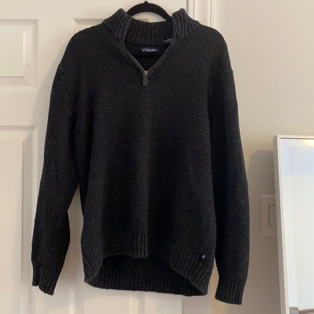 Mens black speckled Chaps sweater
